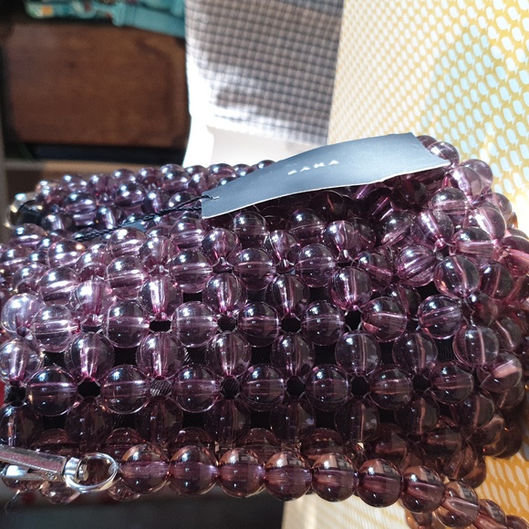 NWT Zara handbag, chunky bead shoulder bag minibag, beautifully light reflective - Picture 14 of 17